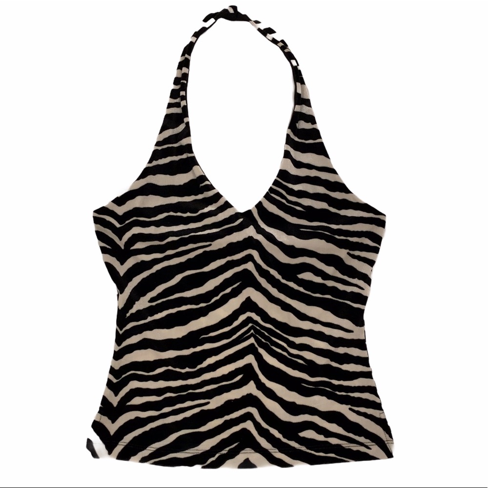 Zebra halter top
